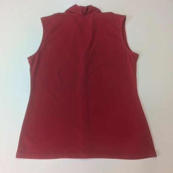 JM Studio by John Meyer Red Sleeveless Top Size Small - Picture 3 of 9